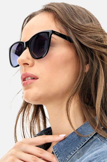 Women Polaroid Sunglasses: PLD 4096/S/X - Black - SpecSMART Eye Clinic (Diagonal Face View)